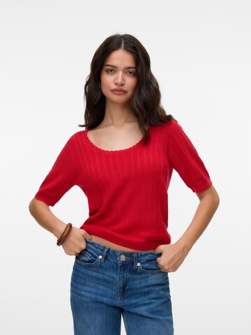 VERO MODA Trui 'VMLuxlight' in Rood: voorkant