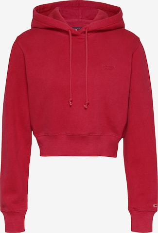 raudona Tommy Jeans Megztinis be užsegimo 'SCRIPT': priekis