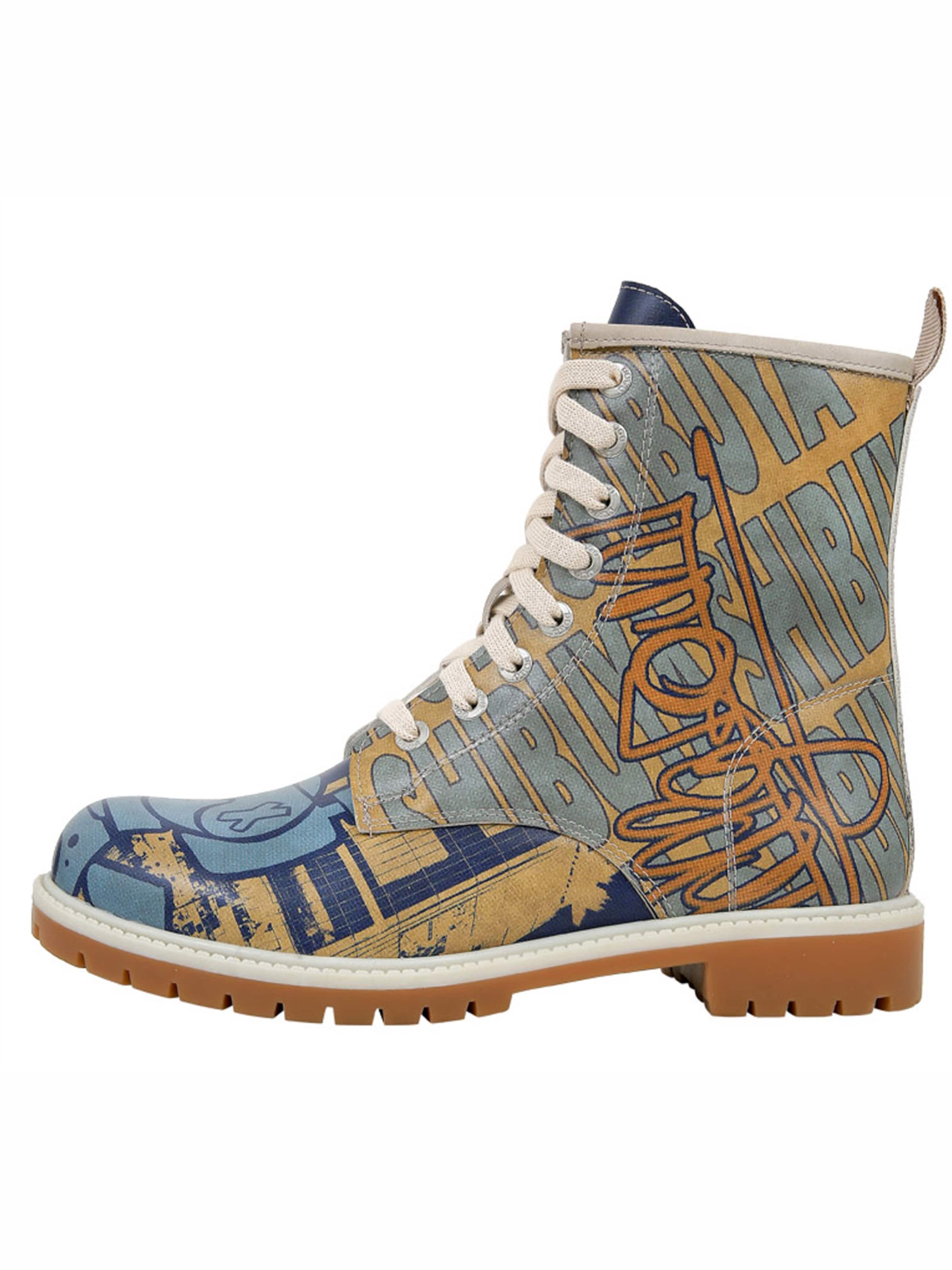 DOGO Schnürstiefel 'Robo Shibuya'‌‌‌‌‌‌‌ in Gelb: Vorderseite