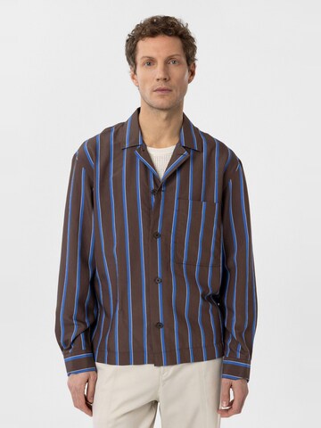 Coupe regular Chemise 'Frederico' Antioch en marron : devant