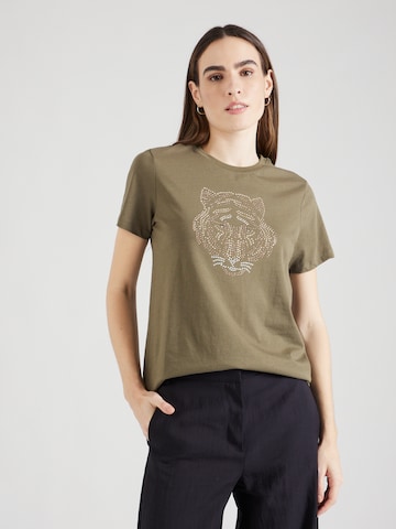 ONLY T-shirt 'KITA TIGER' i grön: framsida