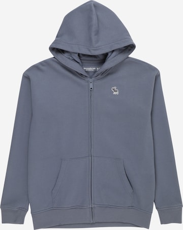 Abercrombie & Fitch Sweat jacket 'ESSENTIAL' in Blue: front