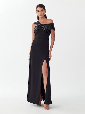 BWLDR Abendkleid 'Trisha' in Schwarz: Vorderseite