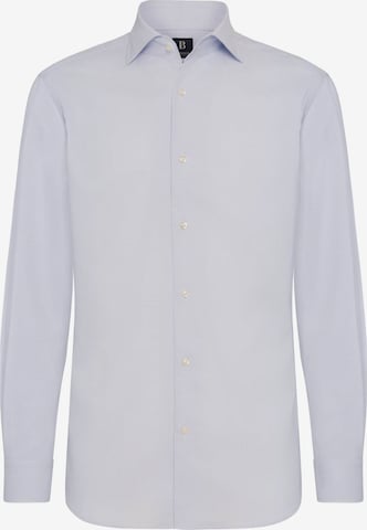 Coupe regular Chemise business Boggi Milano en bleu : devant