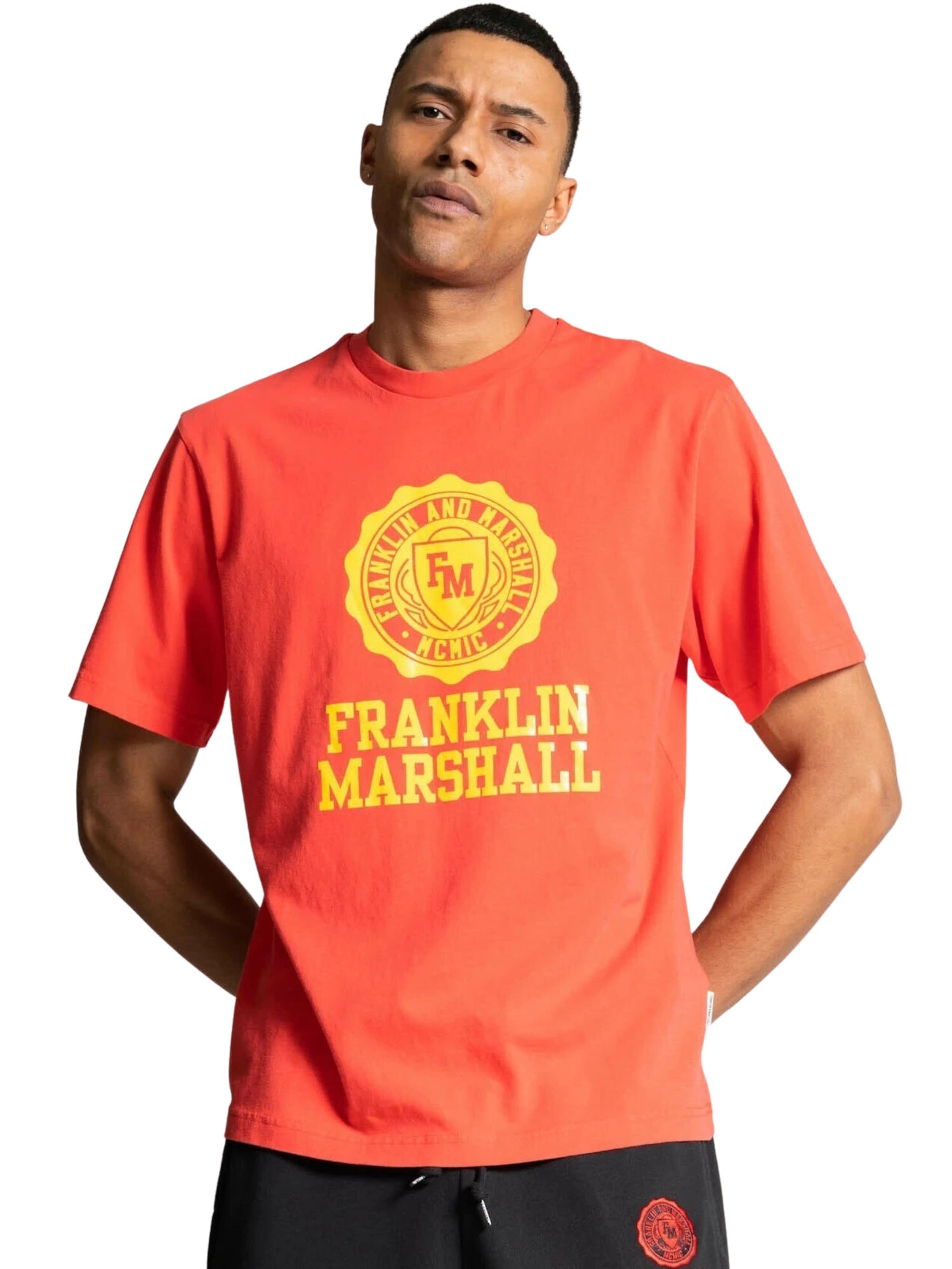 FRANKLIN & MARSHALL Shirt in Oranje: voorkant