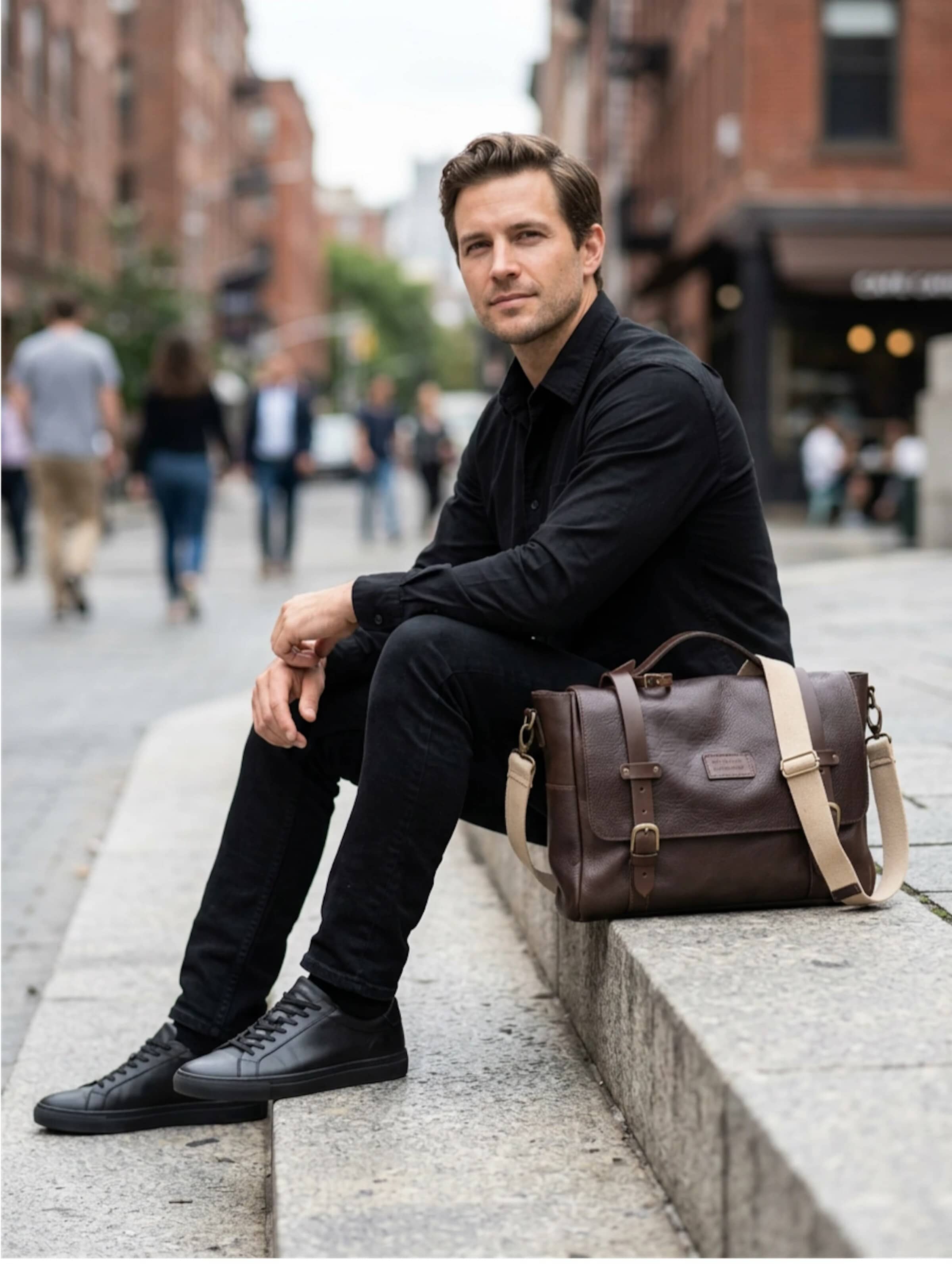 THE DUST COMPANY Messenger – hnědá