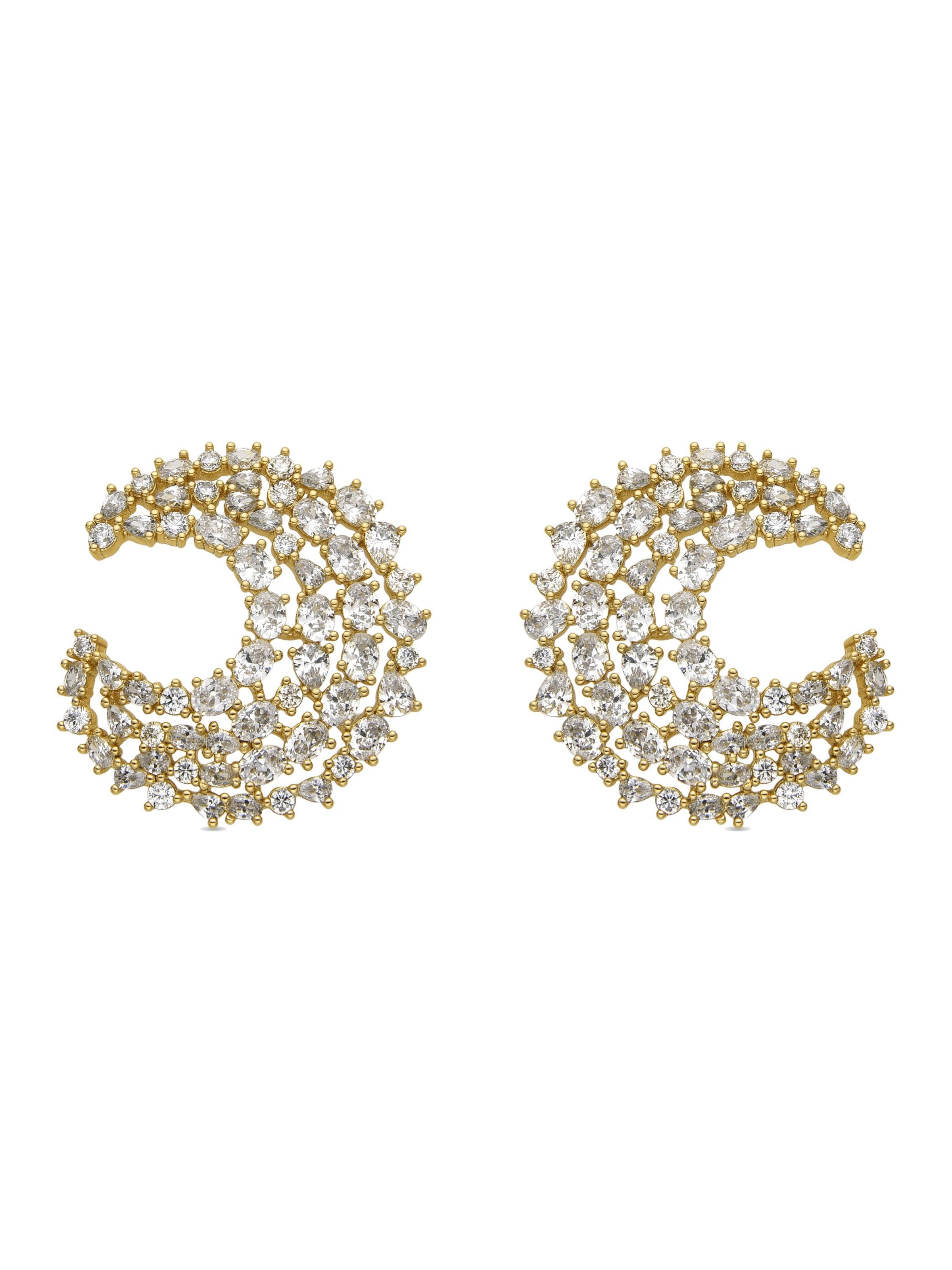 Luxenter - Pendientes 'Riaer' en blanco: frente