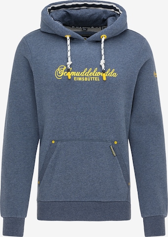 Sweat-shirt Schmuddelwedda en bleu : devant