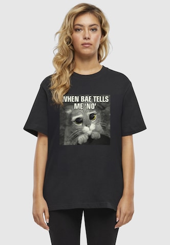 Maglietta 'Shrek When Bae tells me no' di Merchcode in nero: frontale