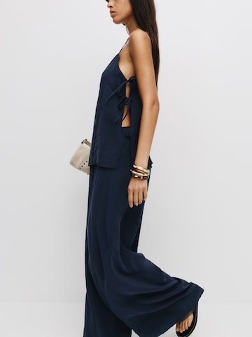 Wide Leg Pantalon Pull&Bear en bleu