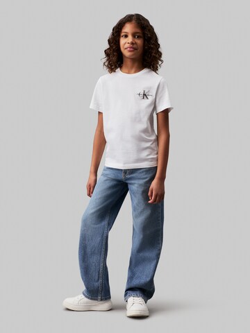 balta Calvin Klein Jeans Standartinis Marškinėliai