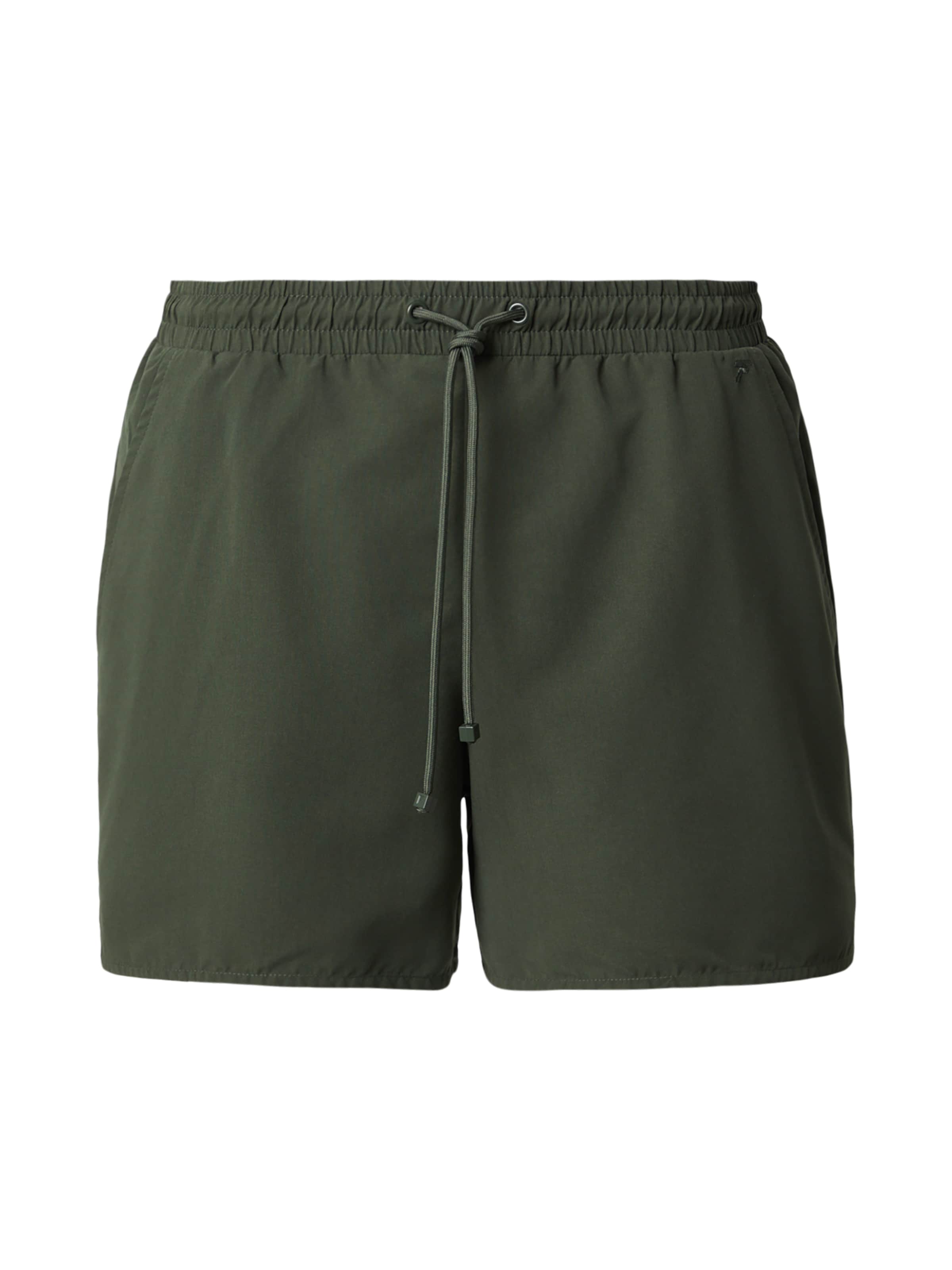 DAN FOX APPAREL Zwemshorts 'Faris' in S in de kleur Donkergroen, Productweergave