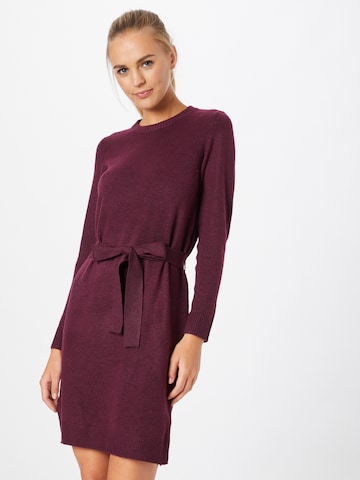 purpurinė PIECES Megzta suknelė 'Cava': priekis