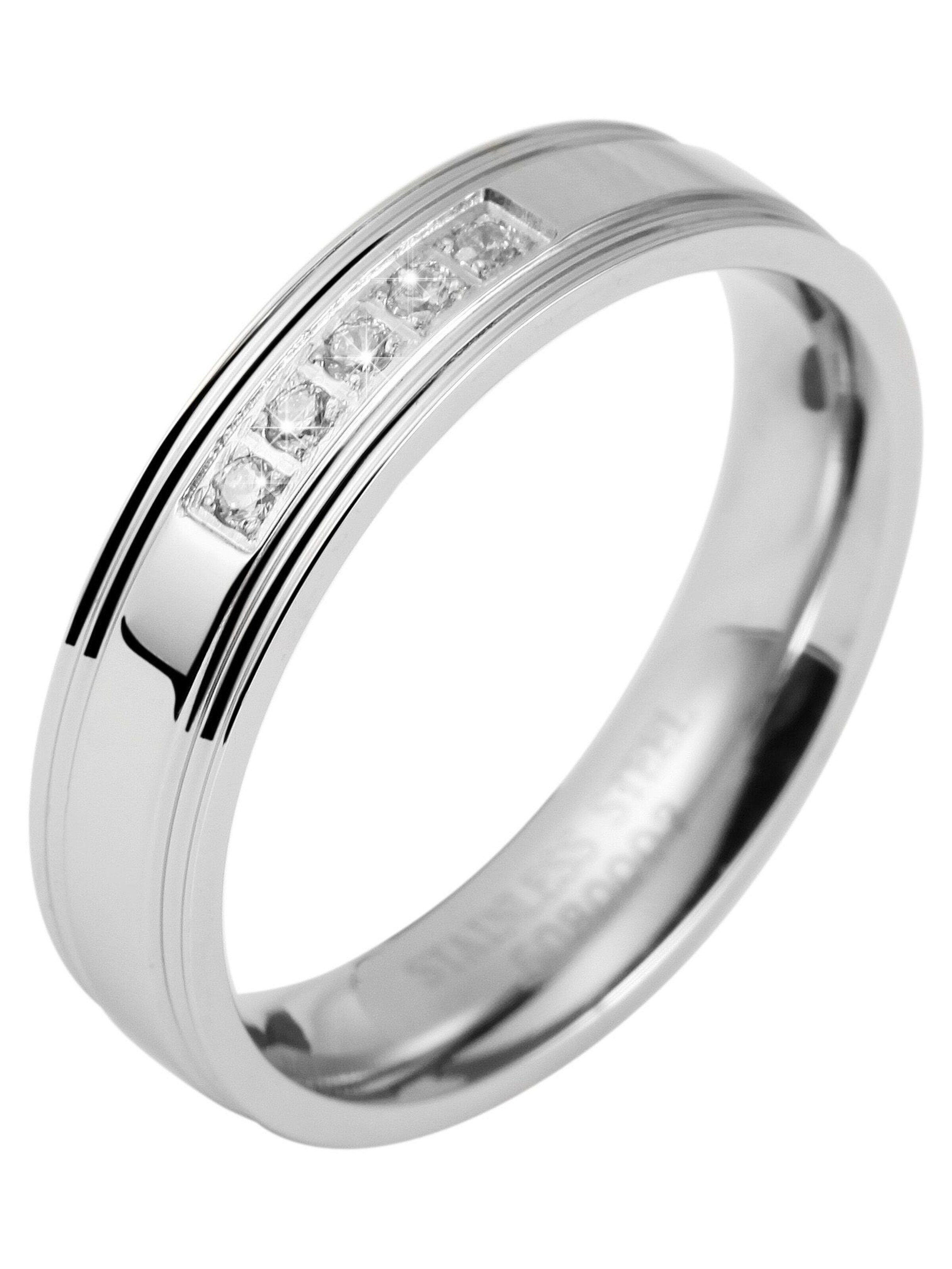 Akzent Ring 'Shining Aura, silberfarbig, langlebig'‌‌‌ in Silber
