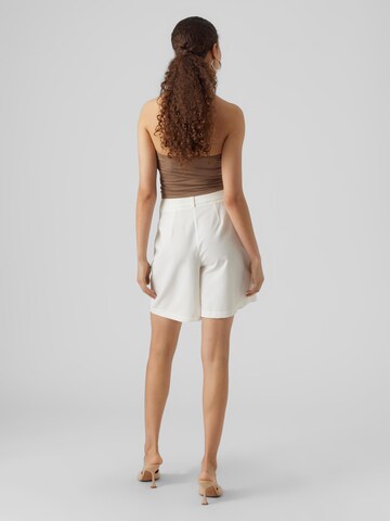 VERO MODA Loose fit Pleat-front trousers 'Zelda' in White