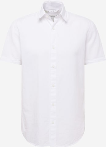 SELECTED HOMME Button Up Shirt in White: front