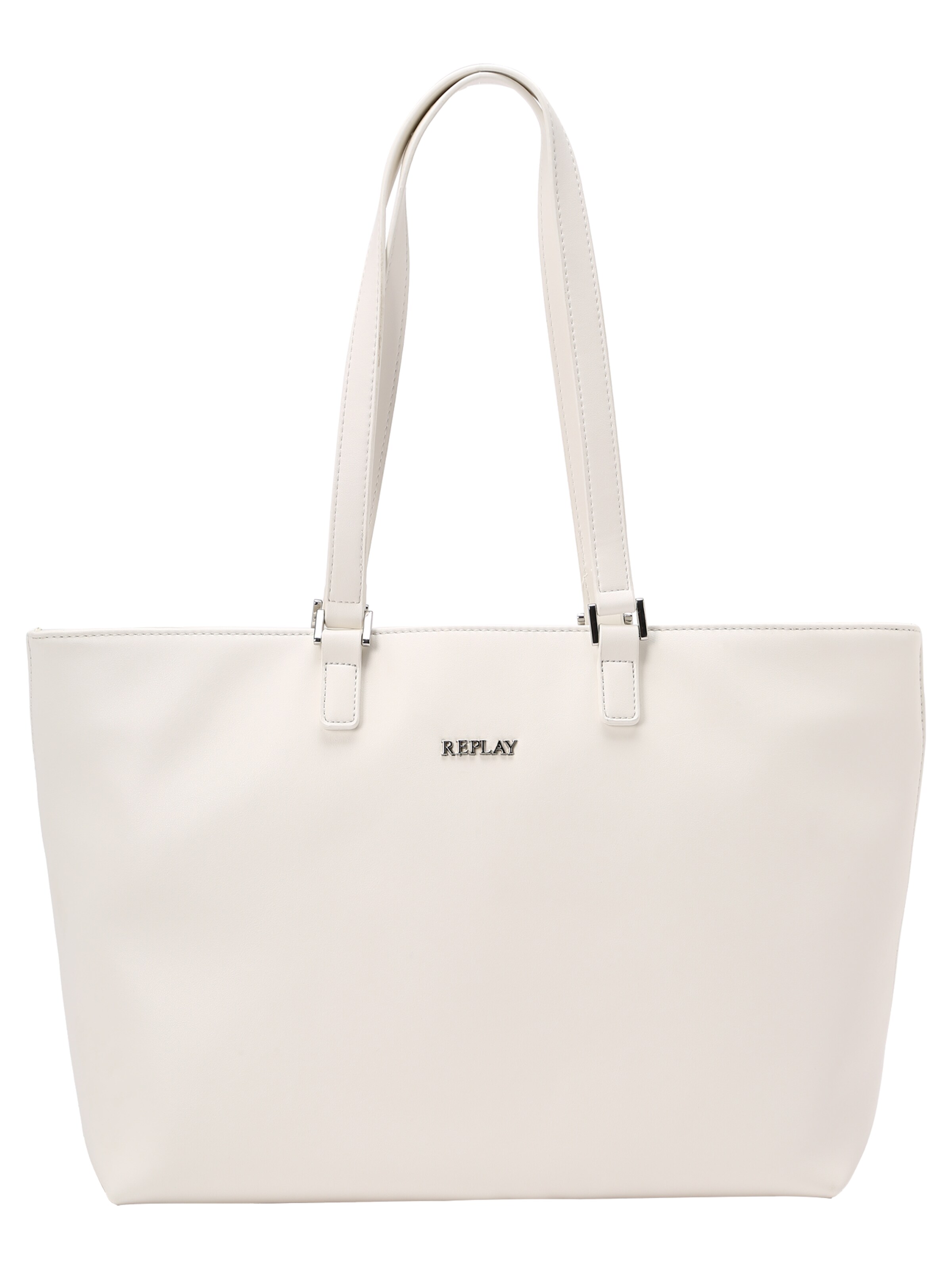 REPLAY - Shopper en blanco: frente