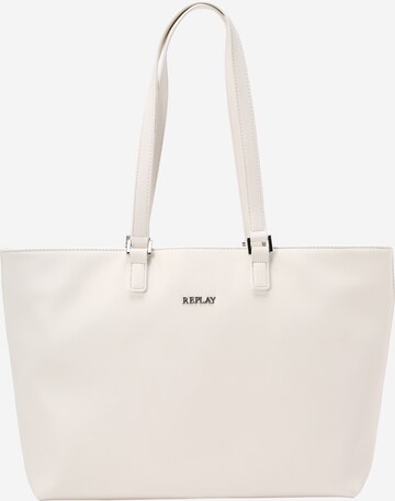 REPLAY Shopper in White: front