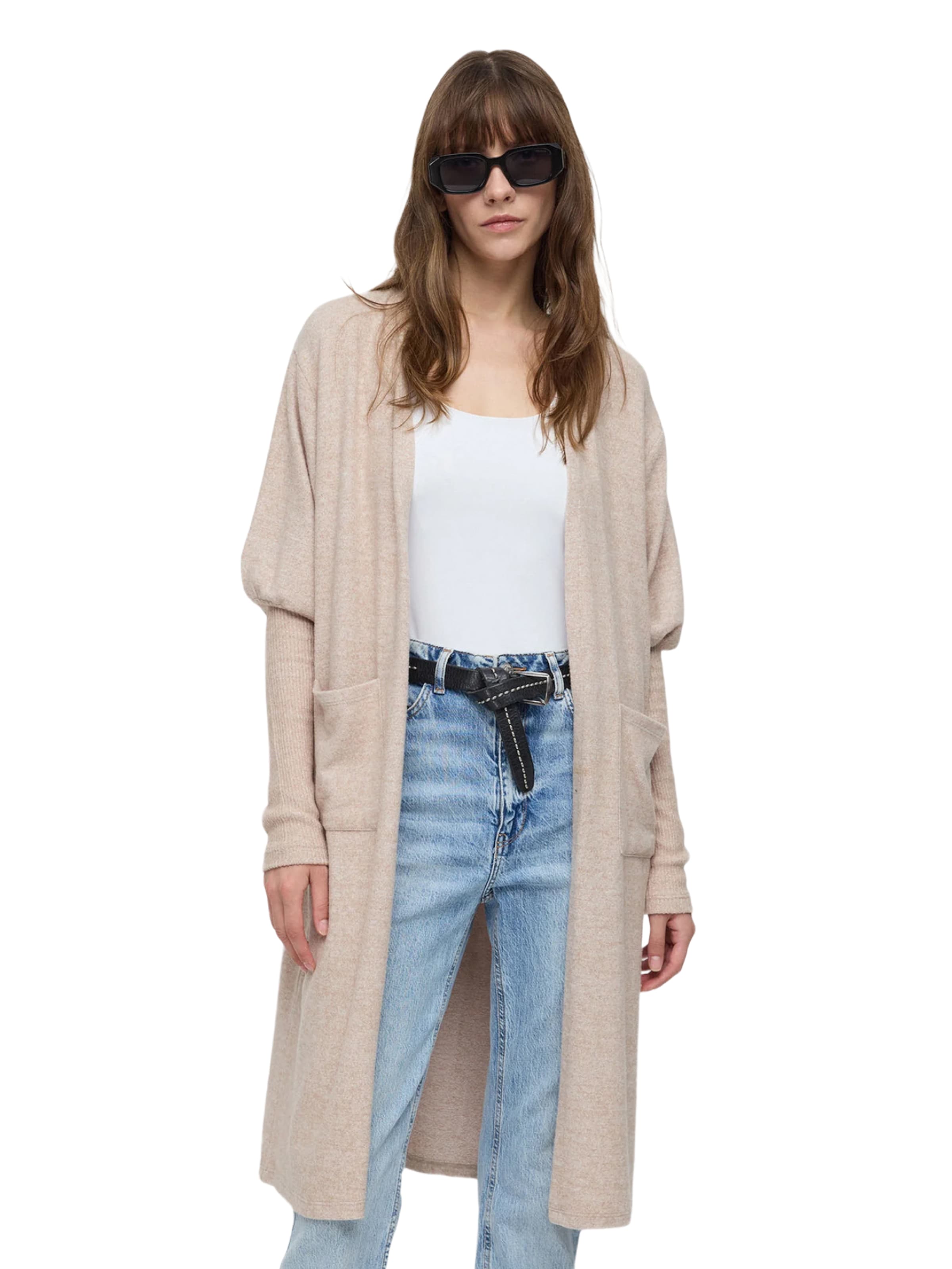 Cardigan No Matter What en beige : devant