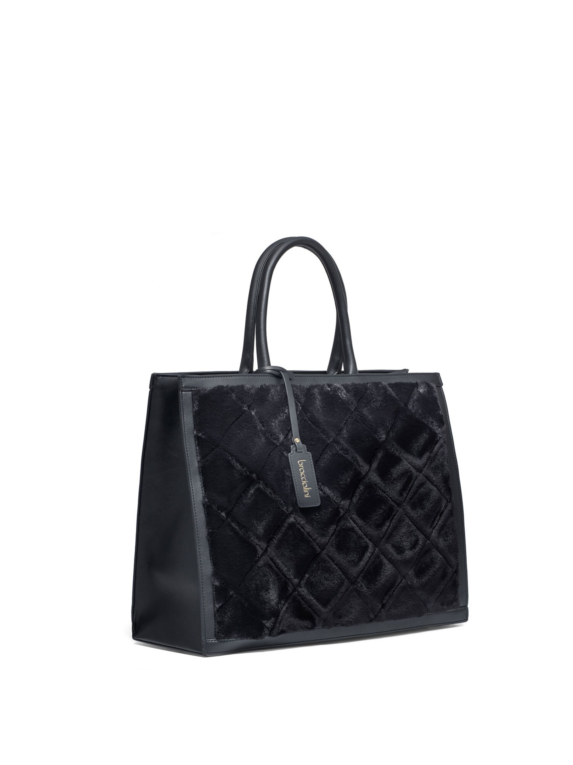 Shopper di Braccialini in nero: frontale