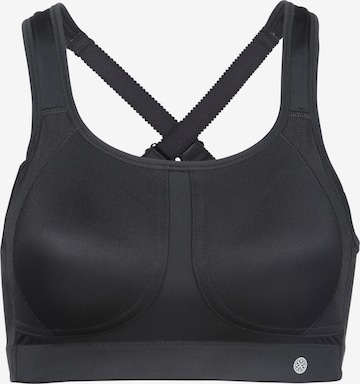 Athlecia Bustier Sport bh 'Magnolia' in Zwart: voorkant