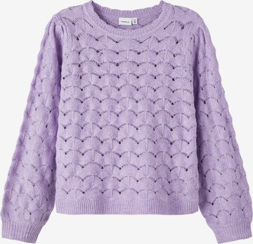 NAME IT Sweter 'Bifemme' w kolorze fioletowy: przód