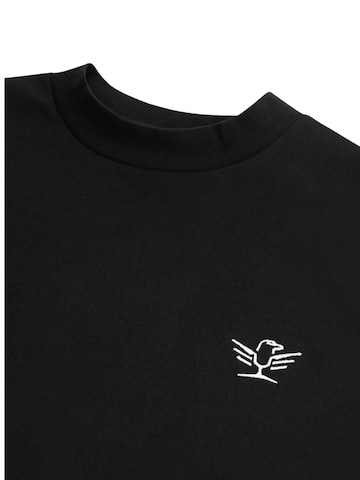 leon aguila Shirt 'Black Embroidered Tee' in Zwart