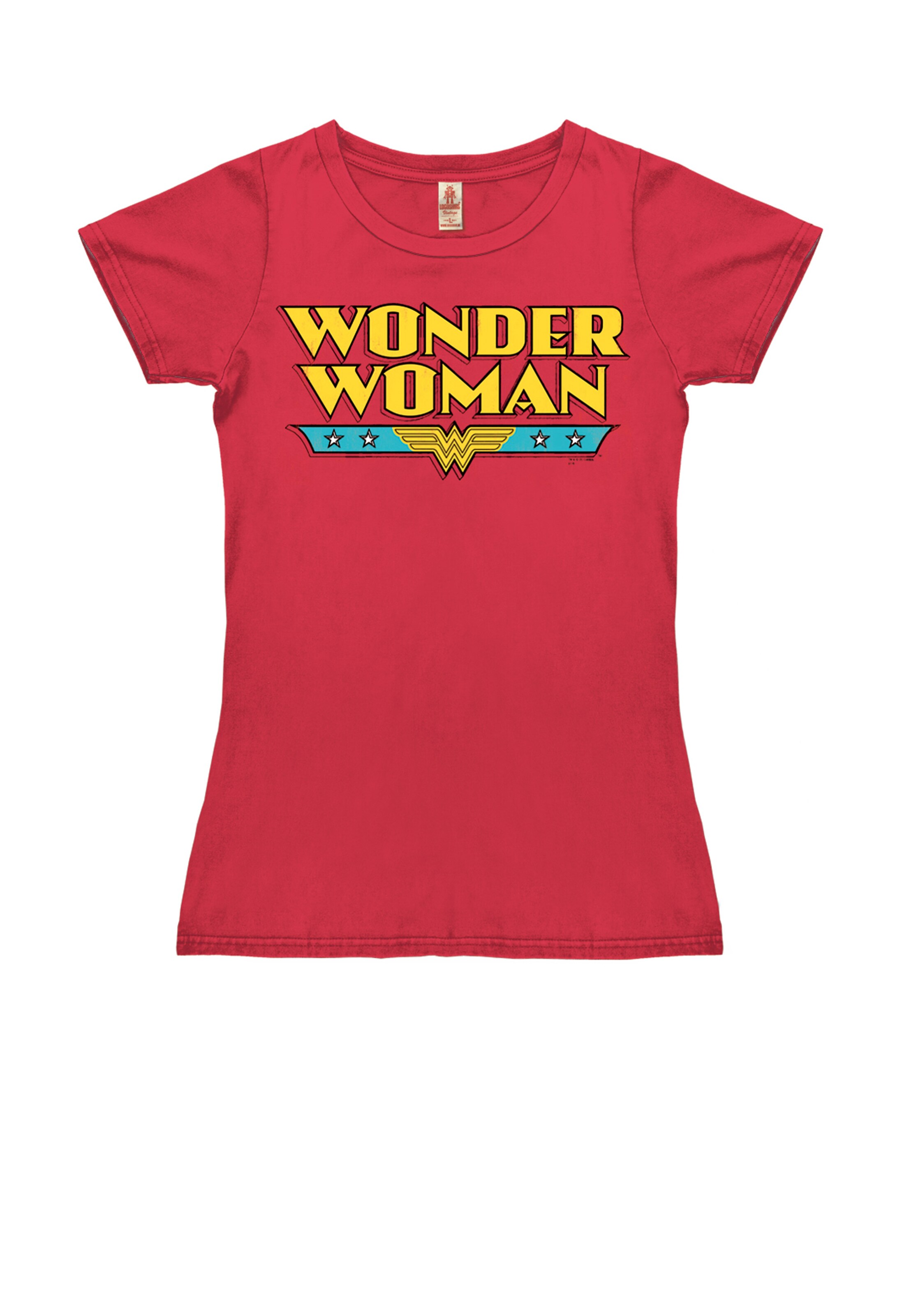 LOGOSHIRT Shirt 'Wonder Woman' in Red: front