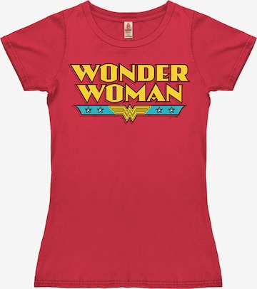 LOGOSHIRT Shirt 'Wonder Woman' in Red: front