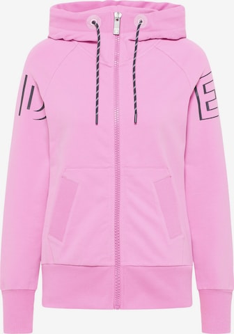 Elbsand Zip-Up Hoodie 'Kine' in Pink: front