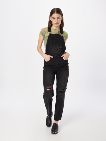 Dorothy Perkins - Slimfit Peto vaquero en negro: frente