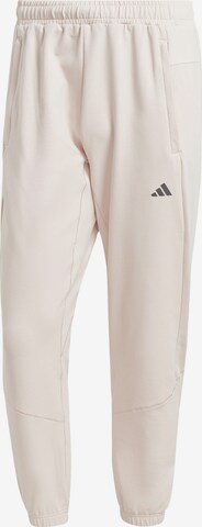 ADIDAS PERFORMANCE Tapered Workout Pants in Pink: front