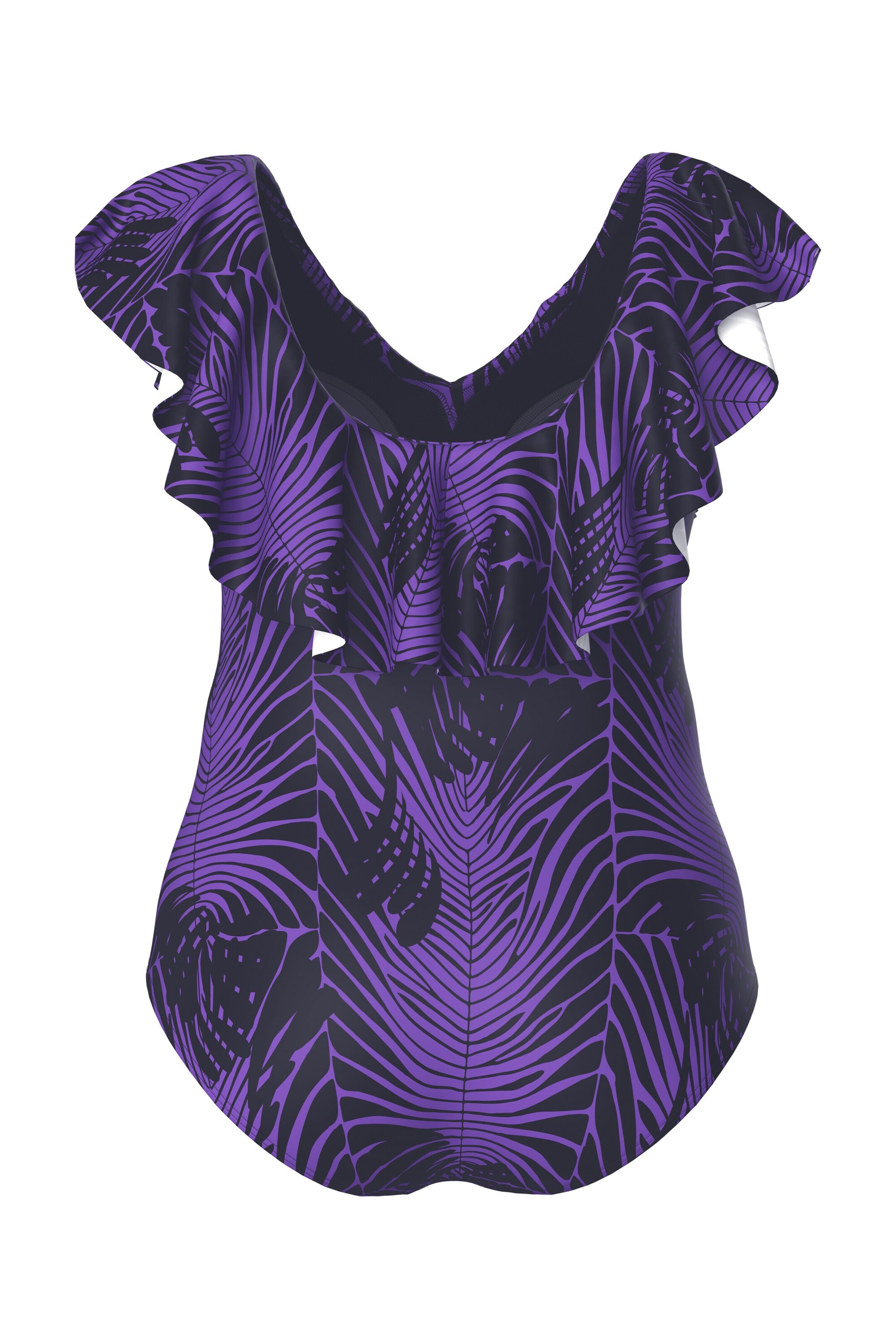 Ulla Popken Bustier Badpak in Lila