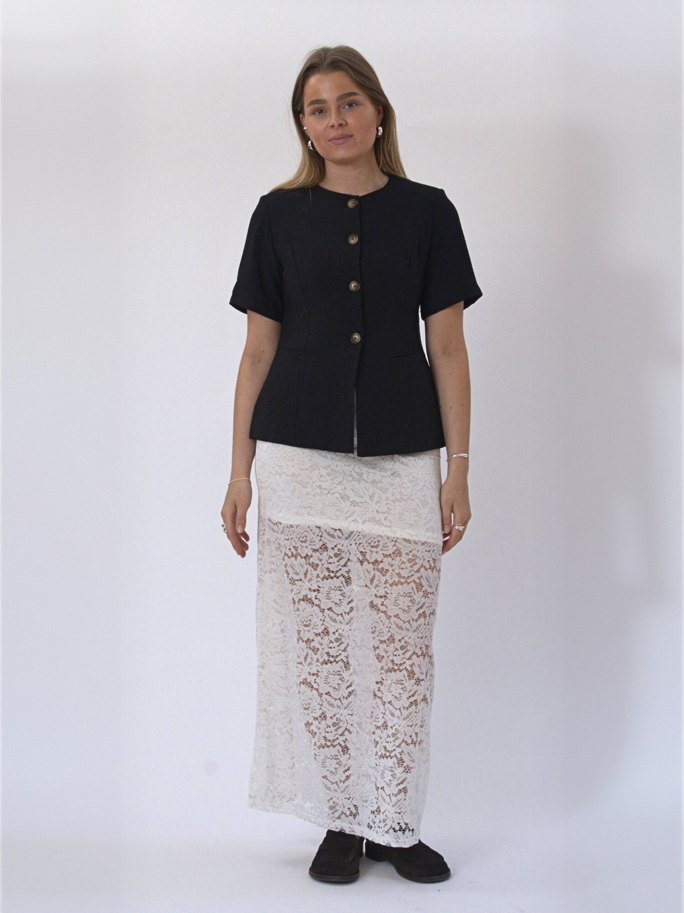 TEESHOPPEN Skirt ' Amara ' in Weiß: Vorderseite