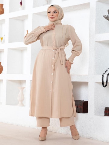 MODAMIHRAM Tunika‌ in Beige: Vorderseite