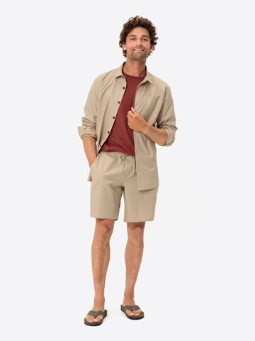 VAUDE Slim fit Functioneel overhemd 'Redmont' in Beige