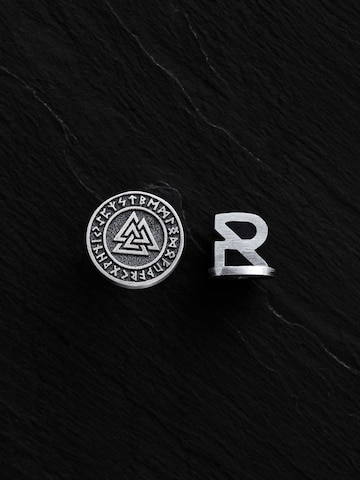 REYTEL Earring 'VALKNUT. RUNES' in Silver