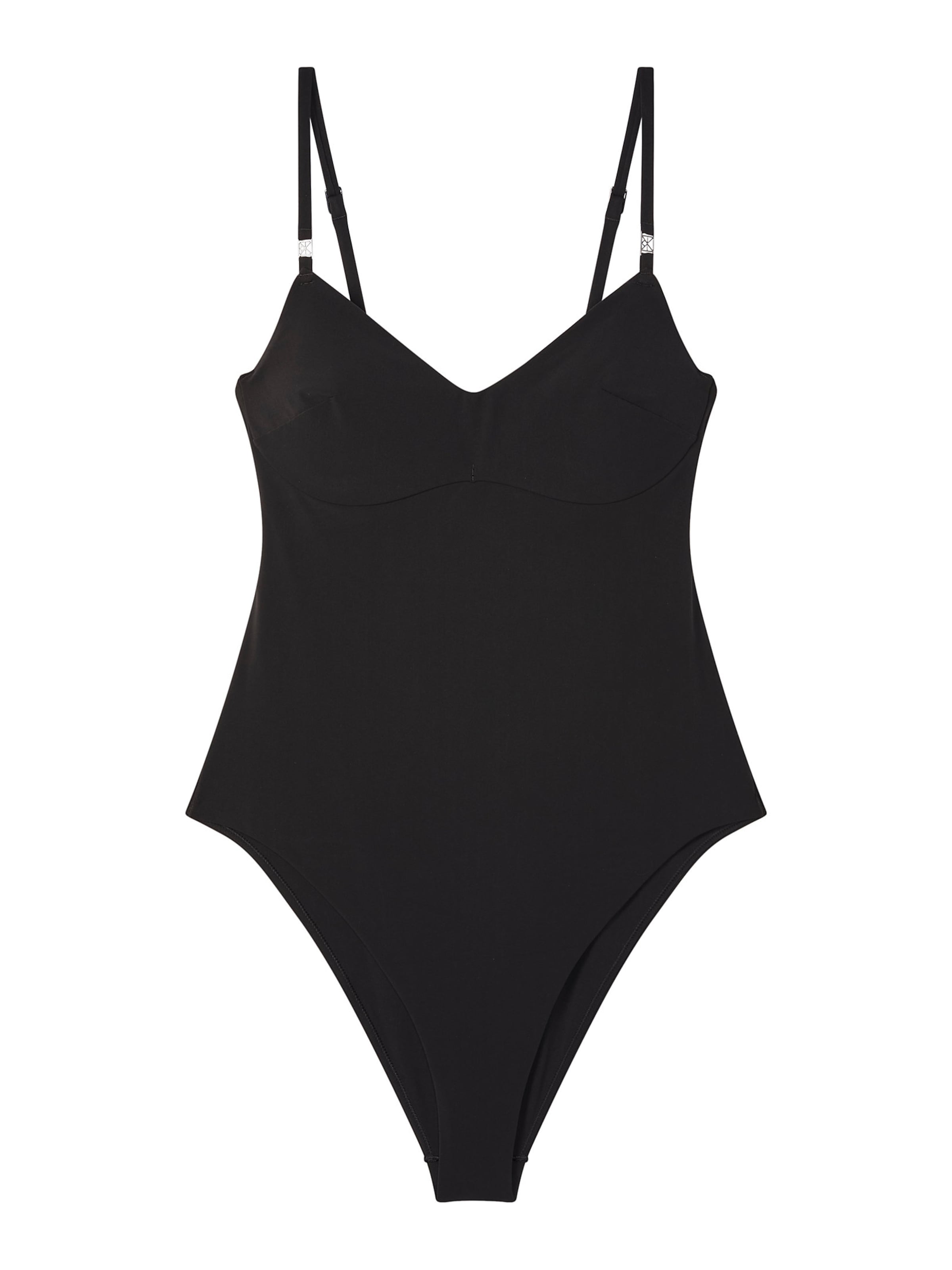 Calvin Klein Swimwear Triangel Badpak in Zwart: voorkant