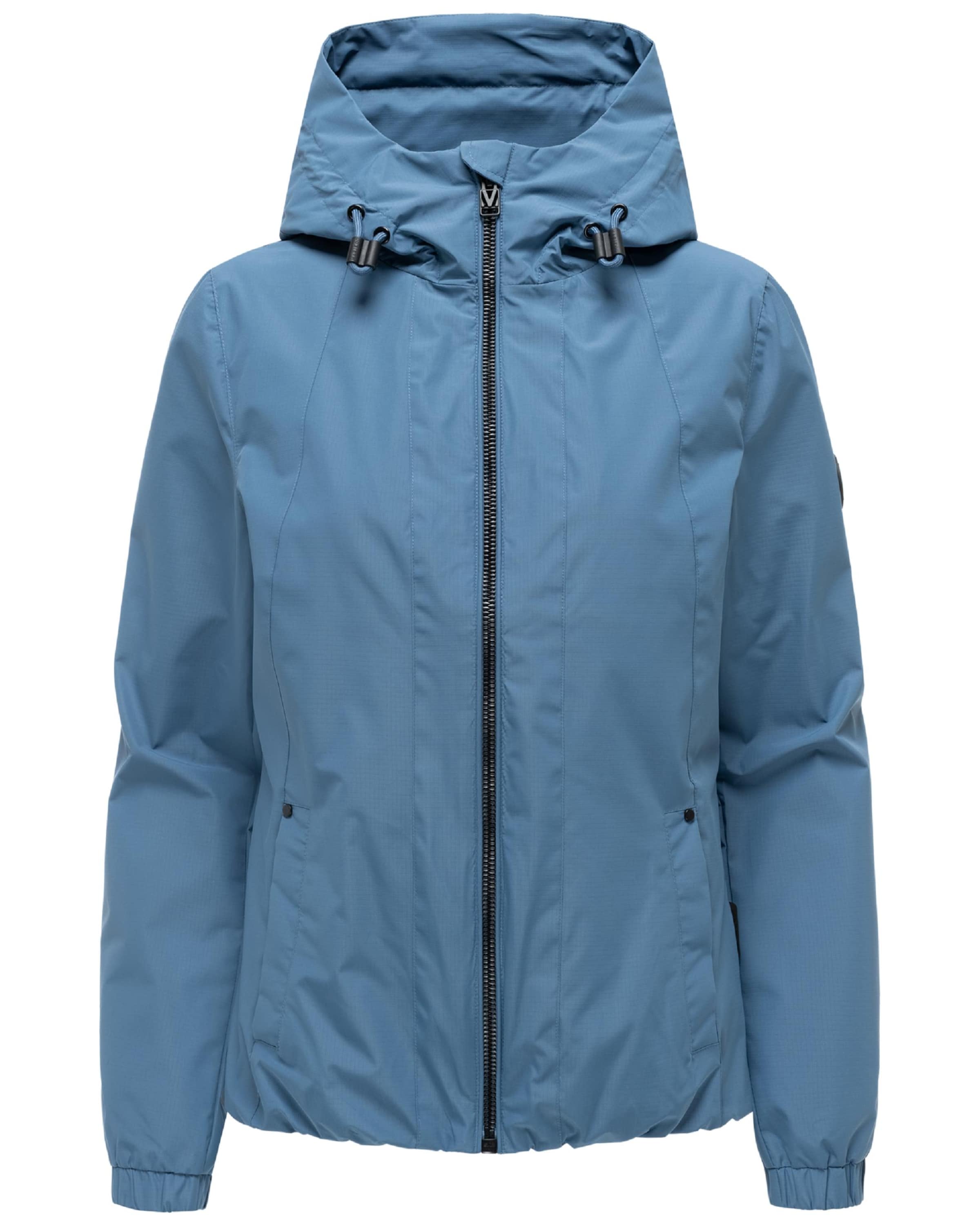 MARIKOO Between-season jacket 'Yoshikoo 16' in Blue: front