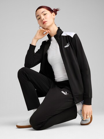 PUMA Trainingsanzug in Schwarz: Vorderseite