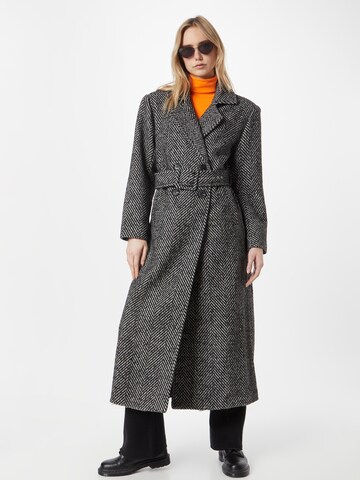 NA-KD Between-Seasons Coat in Grey: front