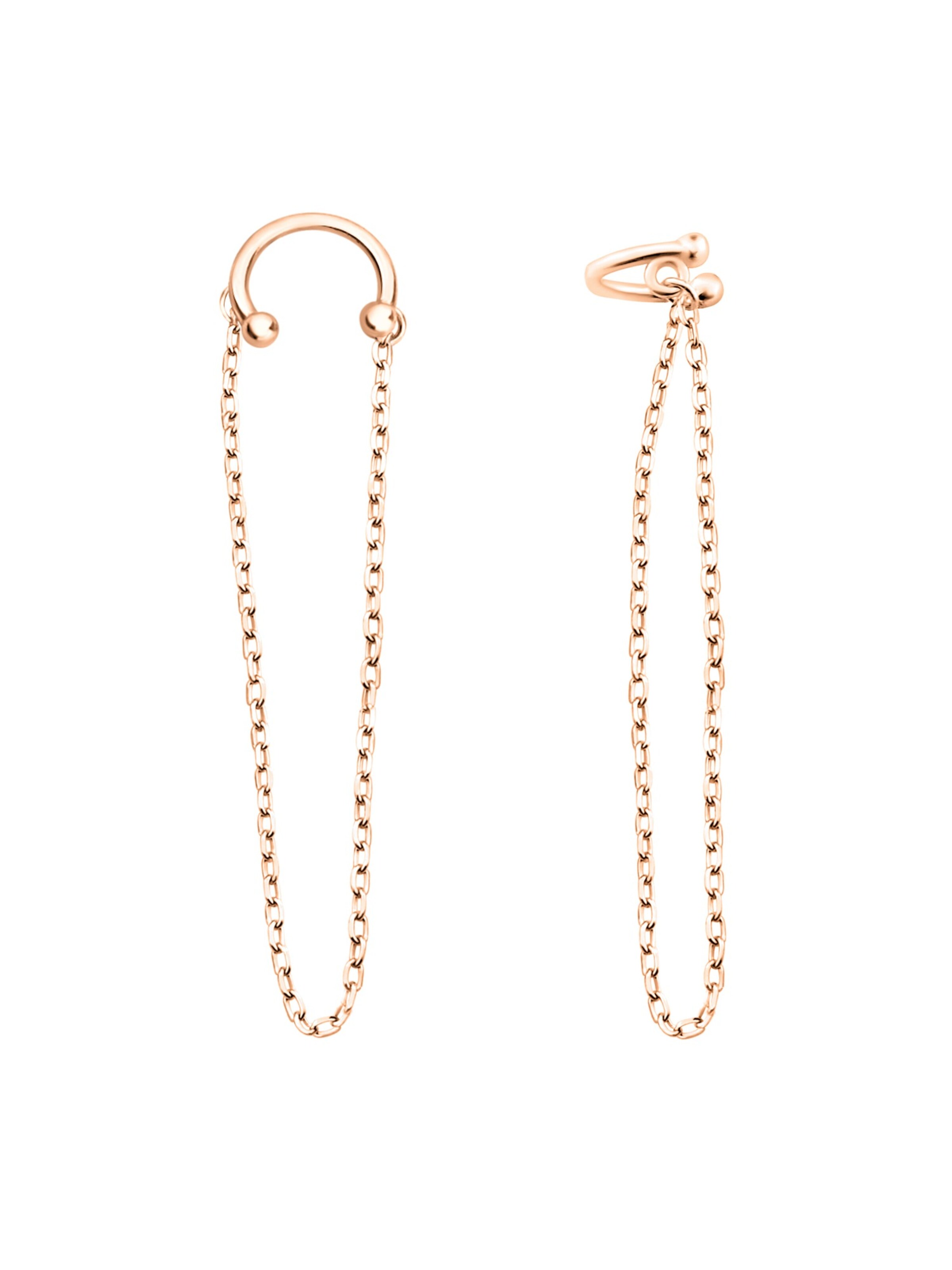 Sofia Milani Ohrringe 'Anchorchain'‌‌‌ in Gold: Vorderseite