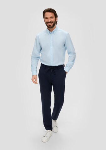 Coupe slim Chemise s.Oliver BLACK LABEL en bleu