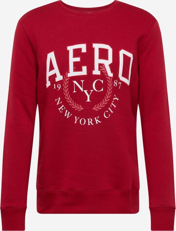 Sweat-shirt 'NYC 1987' AÉROPOSTALE en rouge : devant