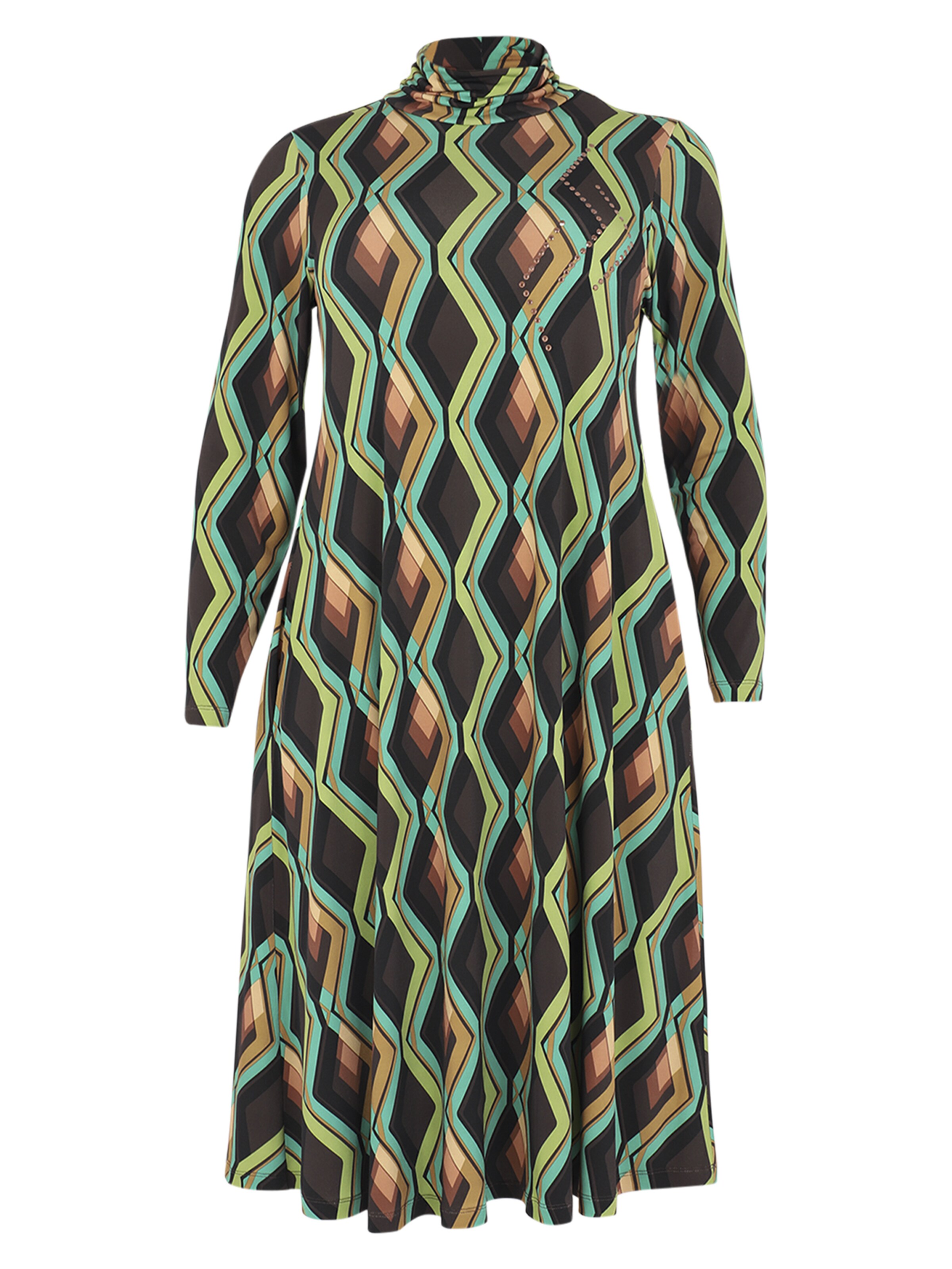 YOEK Dress in Brown: front