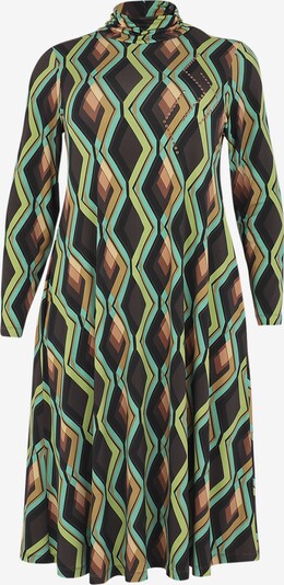 Yoek Kleid in braun / grün / schwarz, Produktansicht