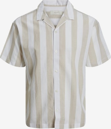 Jack & Jones Plus Button Up Shirt in White: front
