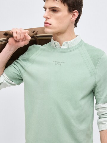 BOSS Pulover 'Spirit70' | zelena barva
