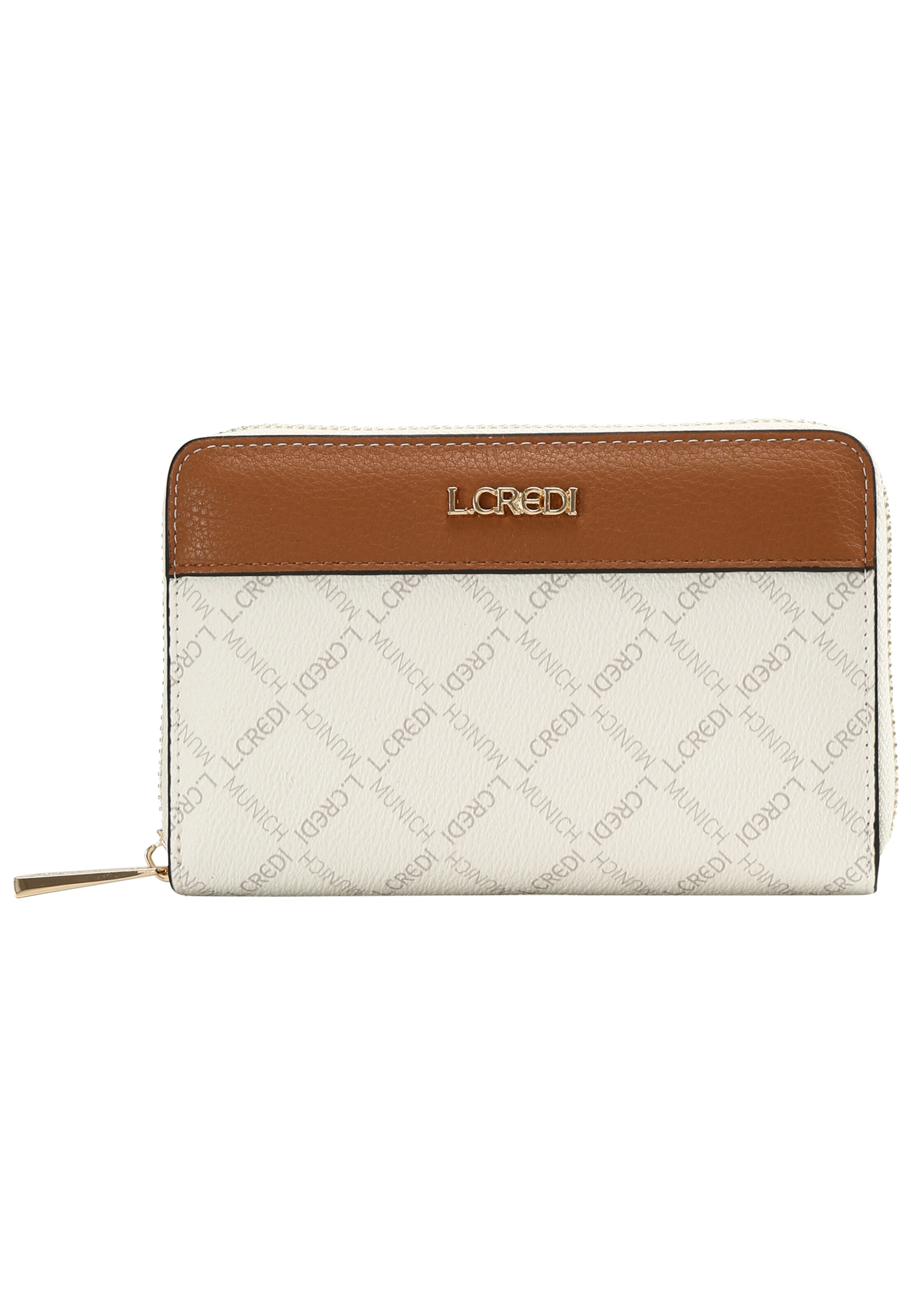 L.CREDI Wallet 'Filiberta' in White: front