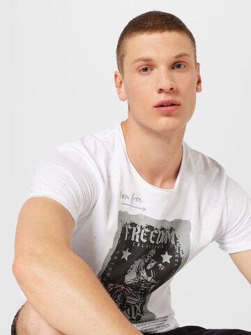 Key Largo T-Shirt 'EVIL' in Weiß
